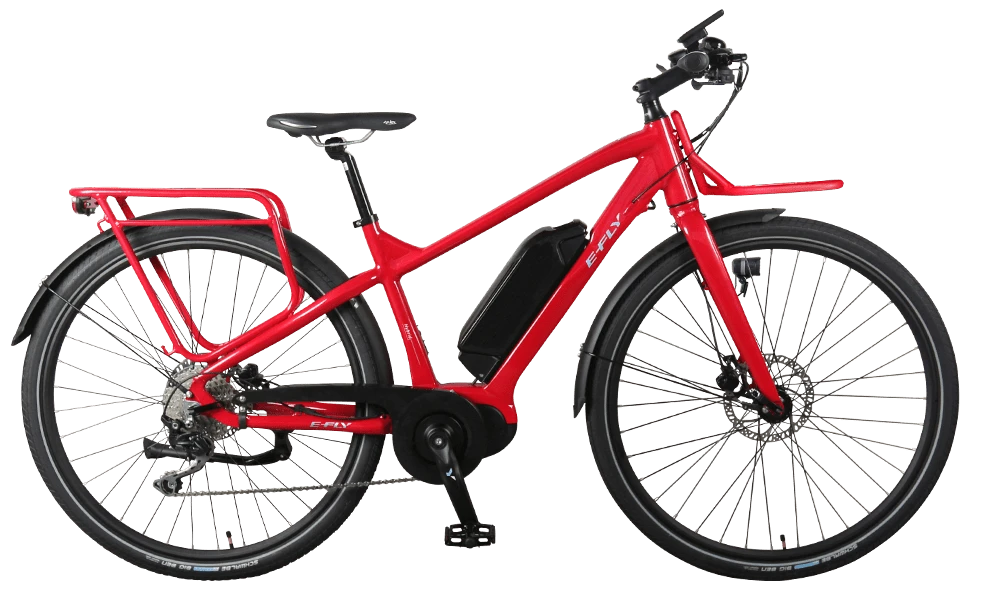 E-fly Sport Max - 36v - Centermotor - 10 Gear - Rød 1 E-fly Sport Max - 36v - Centermotor - 10 Gear - Rød