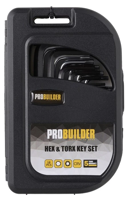 ProBuilder Stiftnøgle Unbrako Og Torxsæt 18 Dele 2 ProBuilder Stiftnøgle Unbrako Og Torxsæt 18 Dele - Billede 2