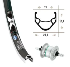 Shimano/Rigida Forhjul Med Dymano 24"