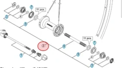 Shimano Forhjulsaksel Til WH-RS11-F