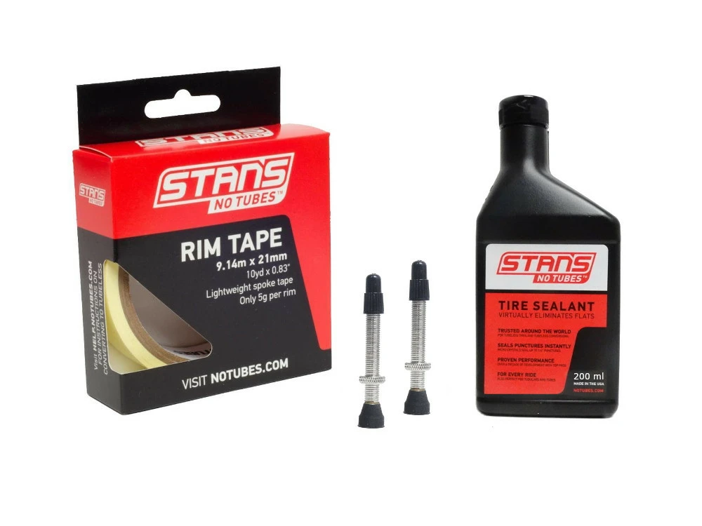 Stan's Notubes Tubeless Kit MTB 21 Mm Tape Og 44mm Ventiler 1 Stan's Notubes Tubeless Kit MTB 21 Mm Tape Og 44mm Ventiler