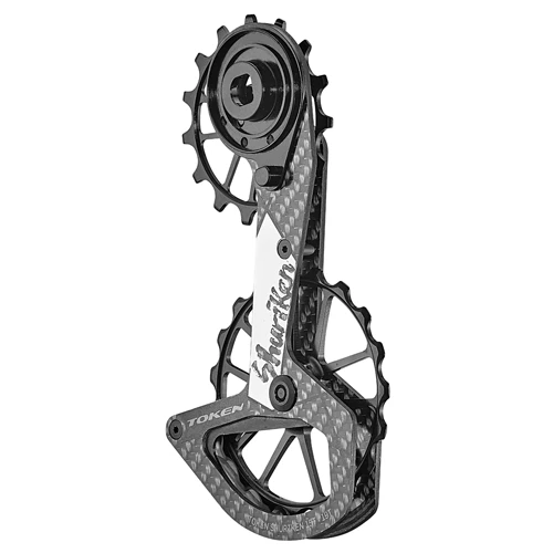 Token Shuriken Zenith Oversize Pulleyhjul Carbon Sort Til SRAM AXS 1 Token Shuriken Zenith Oversize Pulleyhjul Carbon Sort Til SRAM AXS