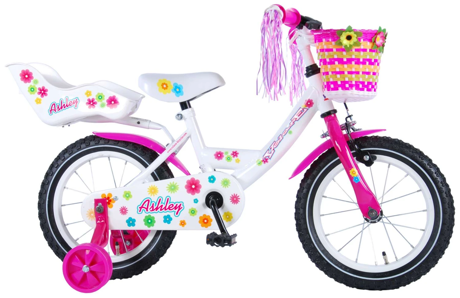 Volare Ashley 14" Pigecykel Med Støttehjul 1 Volare Ashley 14" Pigecykel Med Støttehjul