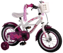 Volare Heart Cruiser Pigecykel 12" Hvid/Pink