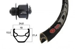 28" Forhjul Med Shimano Alfine Dynamo Nav