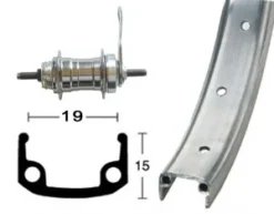 Baghjul 12" (19-203) Med Fodbremse